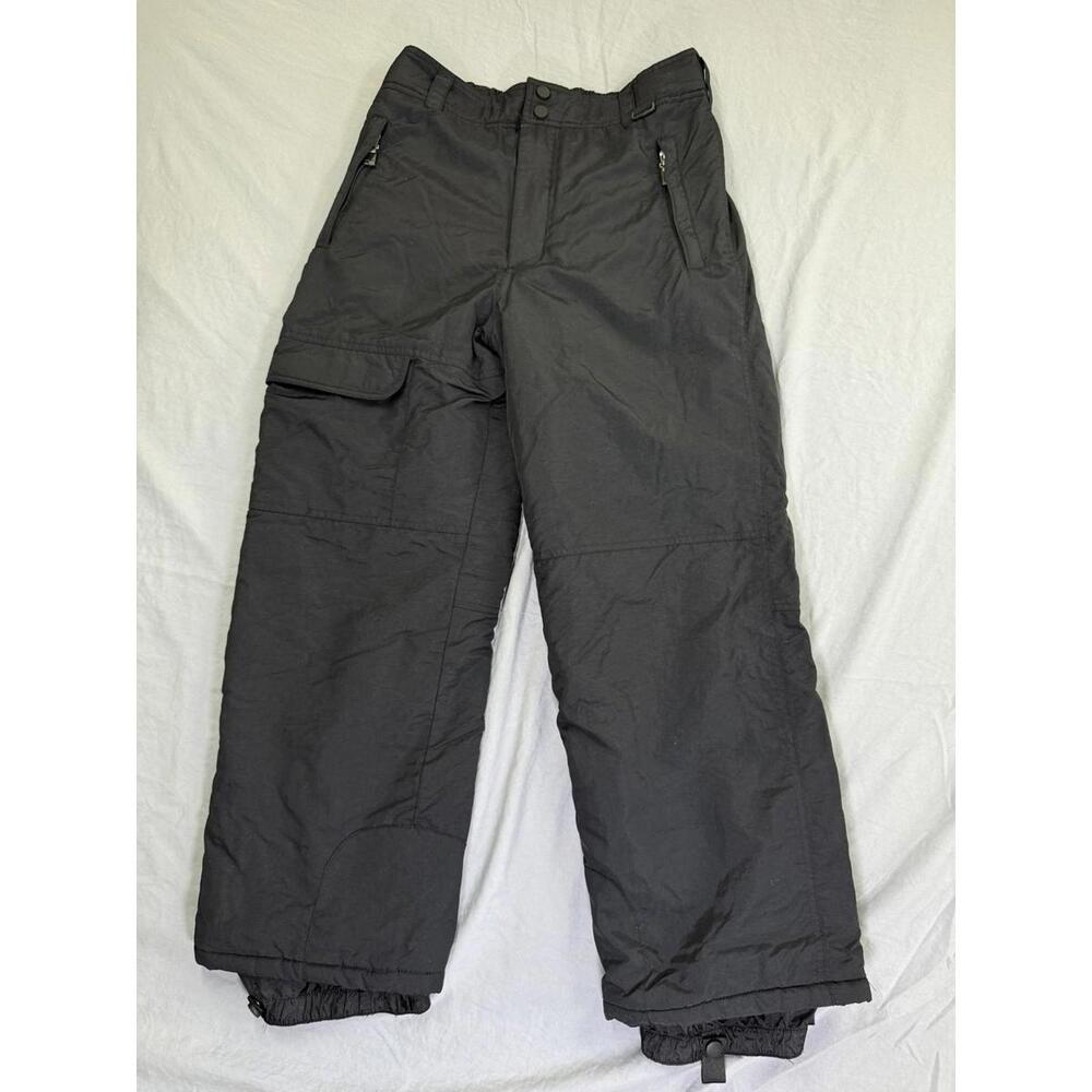 Blackbear Snow Pants Youth XL‎ Black Insulated Nylon Ski Snowboard Cargo 4089